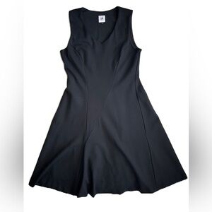 CAbi Women's Black Ponte Performance‎ Fit and Flare Sleeveless Dress Small #3649